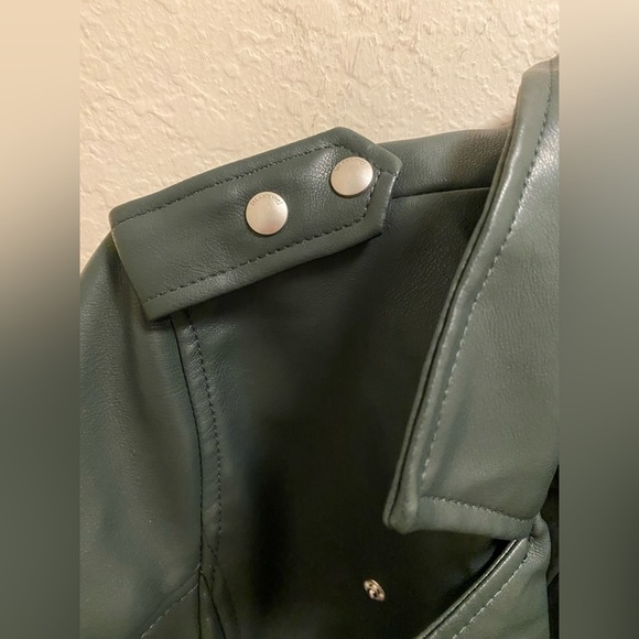 BLANK NYC Green Faux Leather Moto Jacket NEW - Picture 10 of 13